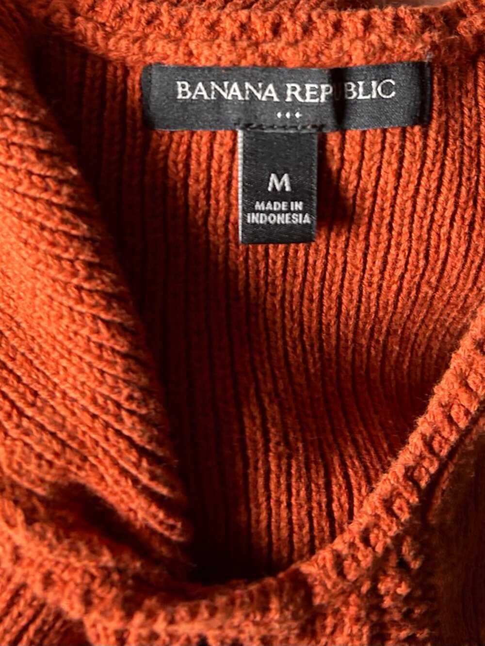 Banana Republic Rust Orange Cotton Knit Sweater Vest Size Medium - Picture 3 of 5
